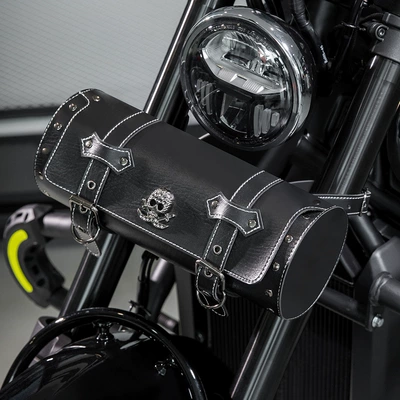 Cross-border Bag Female European and American Punk General Modified Motorcycle Locomotive Hanging Bag Electric Vehicle Supplies Device and Accessories (Motosiklet ləvazimatları və aksesuarları) - fbg324bk