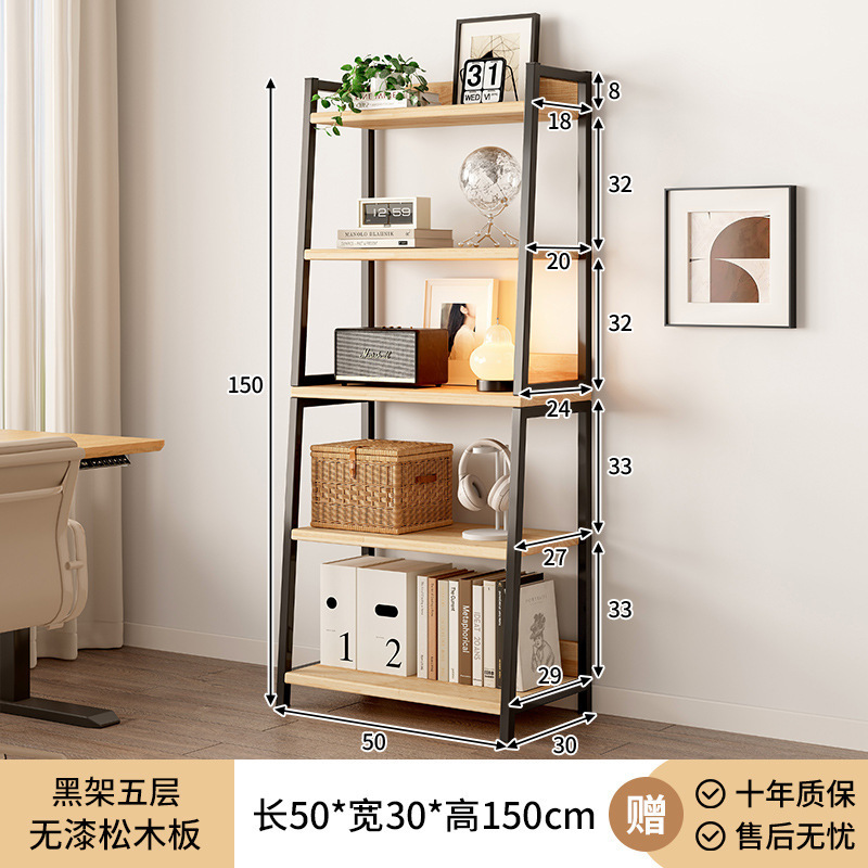 Estante trapezoidal de madera piso a techo hogar almacenamiento multicapa sala de estar balcón sala de estudio dormitorio almacenamiento esquina vitrina