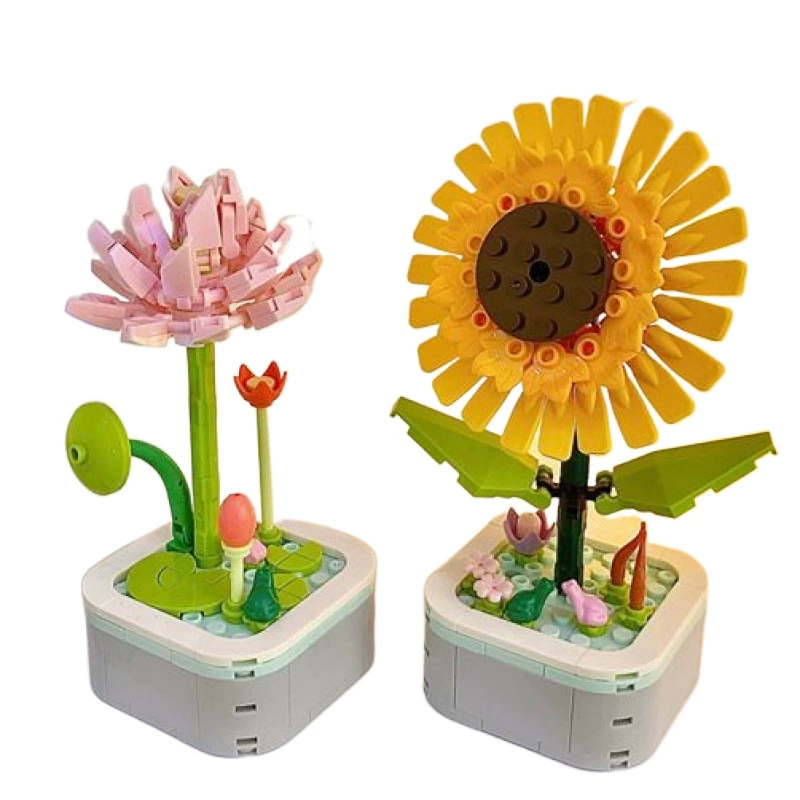 Конструктор, игрушка, букет, цветной, детский ручной DIY, оптом