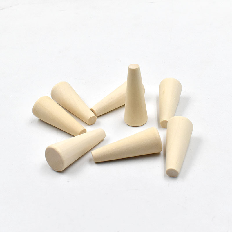 荷木原木色锥形戒指托木制圆锥饰品展示架手工DIY戒指固定架工具