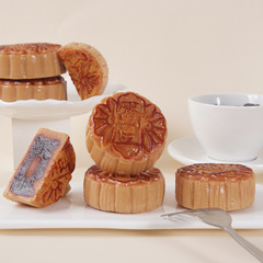 仿真红豆沙蛋黄馅月饼挂件趣味节庆礼品半个莲蓉月饼钥匙扣挂件