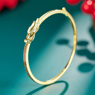 New Chinese style 925 silver bracelet gift for girls beauty bracelet Xiaohongshu high-end bracelet Year of the Dragon bracelet wholesale