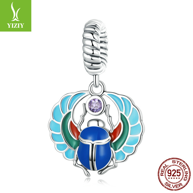 Yinziyun New Egyptian Scarab DIY Bracelet Pendant Mysterious Retro 925 Silver Beaded Accessories Scc2255 Yinziyun New Egyptian Scarab DIY Bracelet Pendant Mysterious Retro 925 Silver Beaded Accessories Scc2255