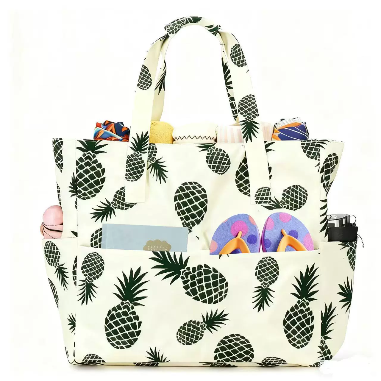 大容量多功能手提包托特包旅行健身休闲女士单肩包女包
收纳海滩