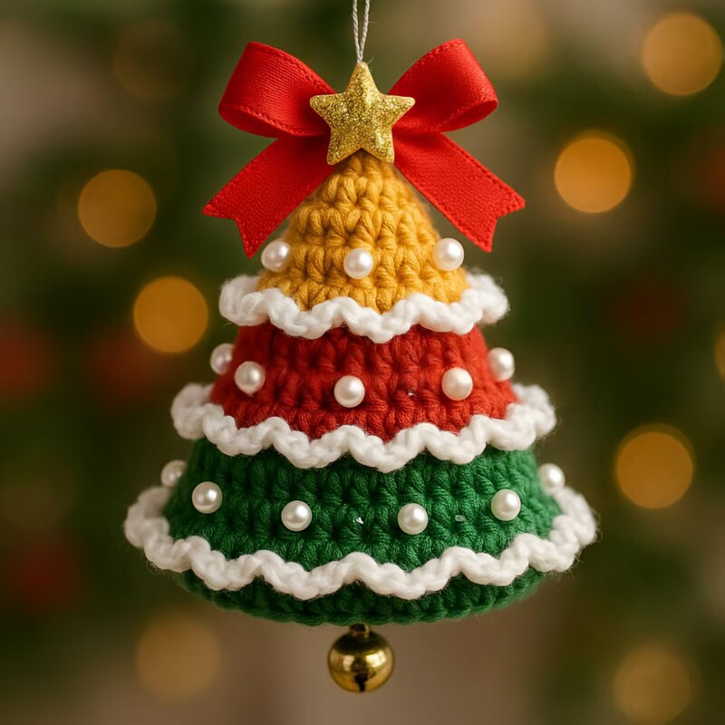 Hand-Knitted Christmas Ornaments 圣诞钩织挂件圣诞节装饰用品|undefined