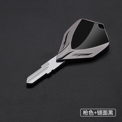 Motorcycle Key Key Fob - gunmetal-color-mirror-black-bm-028