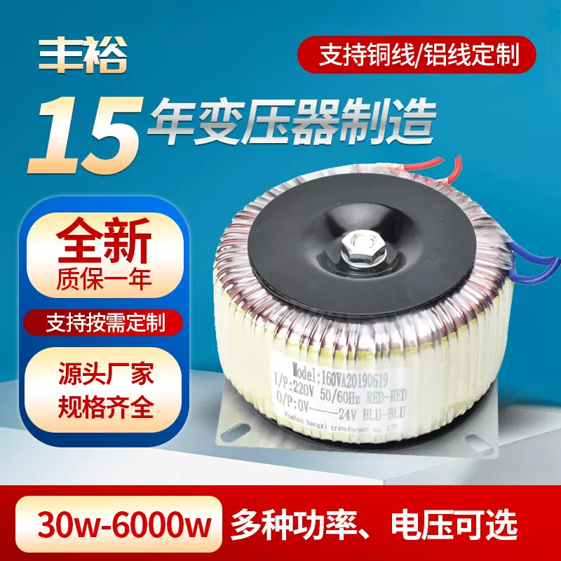厂家供应160VA电子隔离变压器可定制电压功率环形静音变频干式