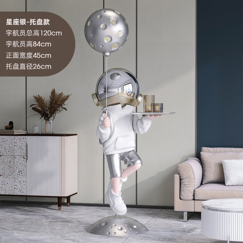 大型宇宙飛行士のリビングルームの装飾品、床置き型の家庭用宇宙飛行士の照明、軽くて豪華な装飾品、開店祝い、新築祝いのギフト|undefined
