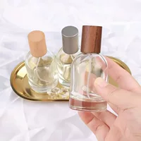 Деревянная крышка высокого класса духи распылитель бутылка 30ML лабораторный аромат стеклянная бутылка пустая бутылка косметической воды