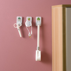 Yiyue Cartoon Plant Hook No Punching No Trace Key Sticky Hook Kitchen Door Back Hook Bathroom Toilet Wall Hanger