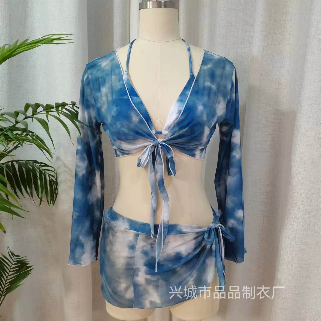 Раздельный сексуальный купальник, комплект, 2023, европейский стиль, Aliexpress, Amazon, для импорта, комплект из 4 предметов