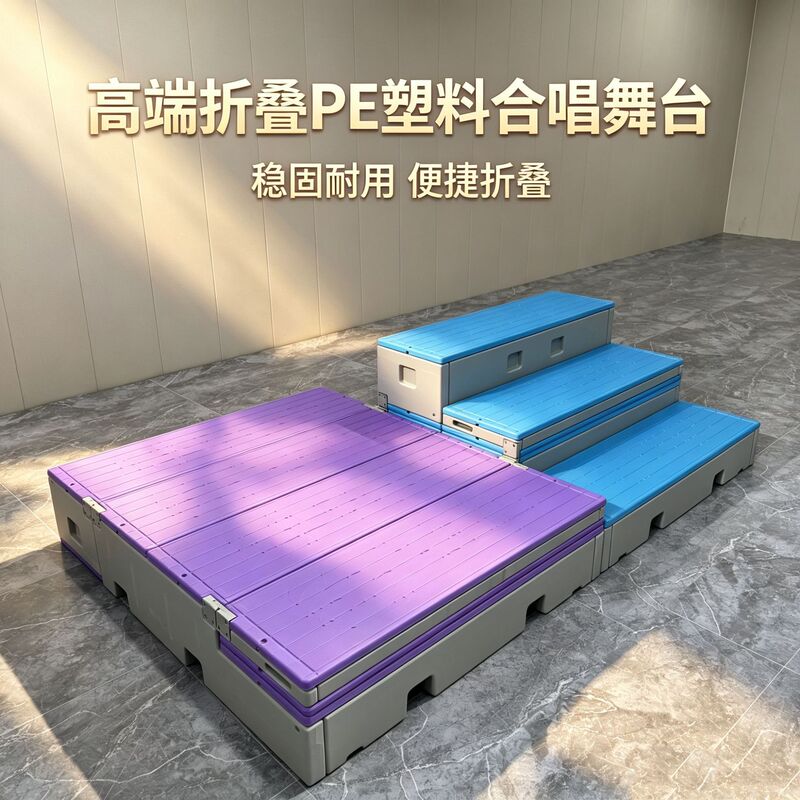 School Pe Plastic Kindergarten Music Classroom Two or Three-Tier Movable Folding Chorus Platform for Photography