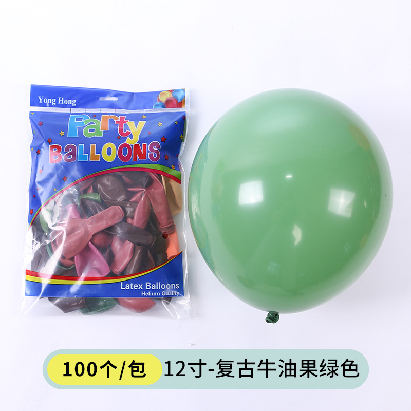 Venta al por mayor nuevo globo 5 pulgadas 12 pulgadas 10 pulgadas color retro engrosado globo de látex fiesta cumpleaños decoración gas