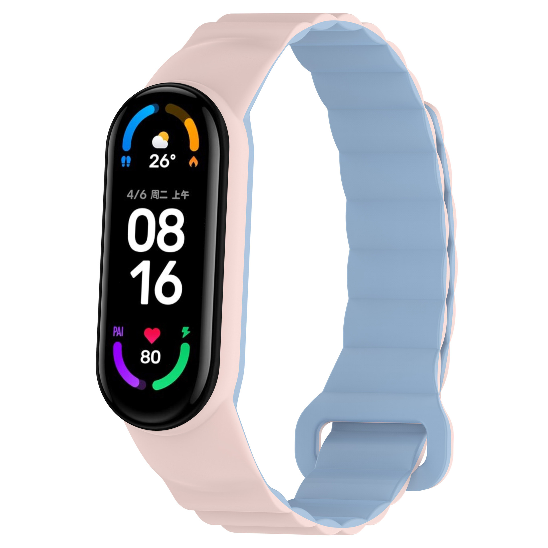 Adecuado para mi pulsera 8 correa de reloj de succión magnética mi band76543 integrado universal mi 34 reemplazo correa de muñeca