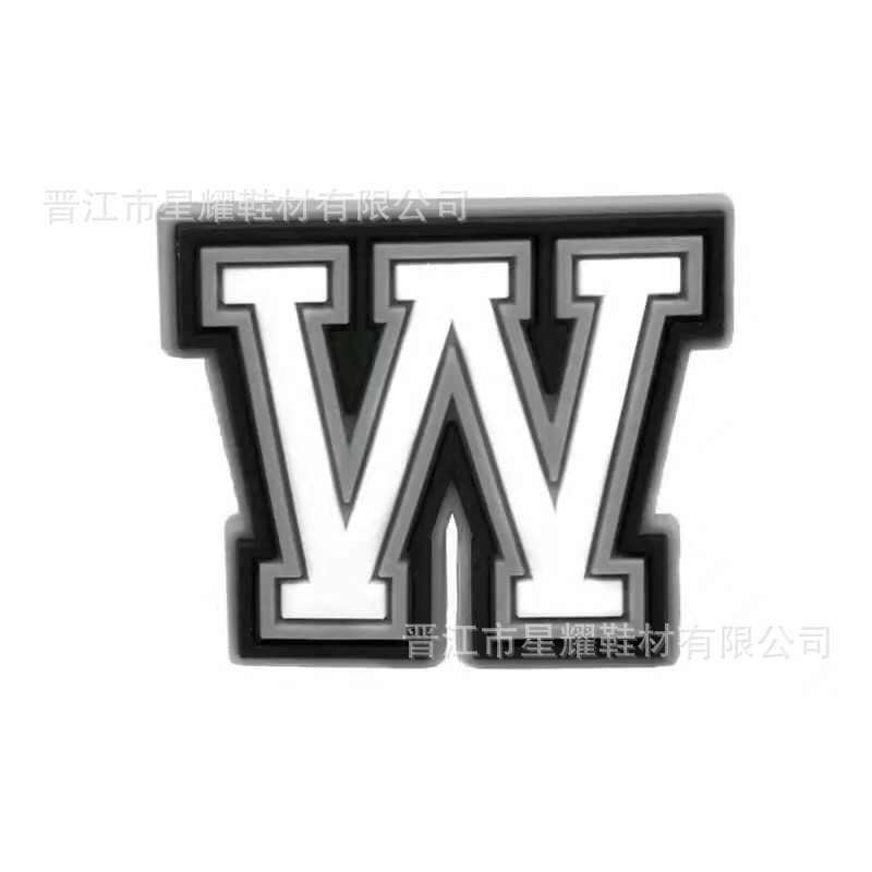 En stock agujero zapatos accesorios PVC plástico gota zapato flor zapato hebilla zapato decoración carta número 37 correa de muñeca hebilla decorativa flor