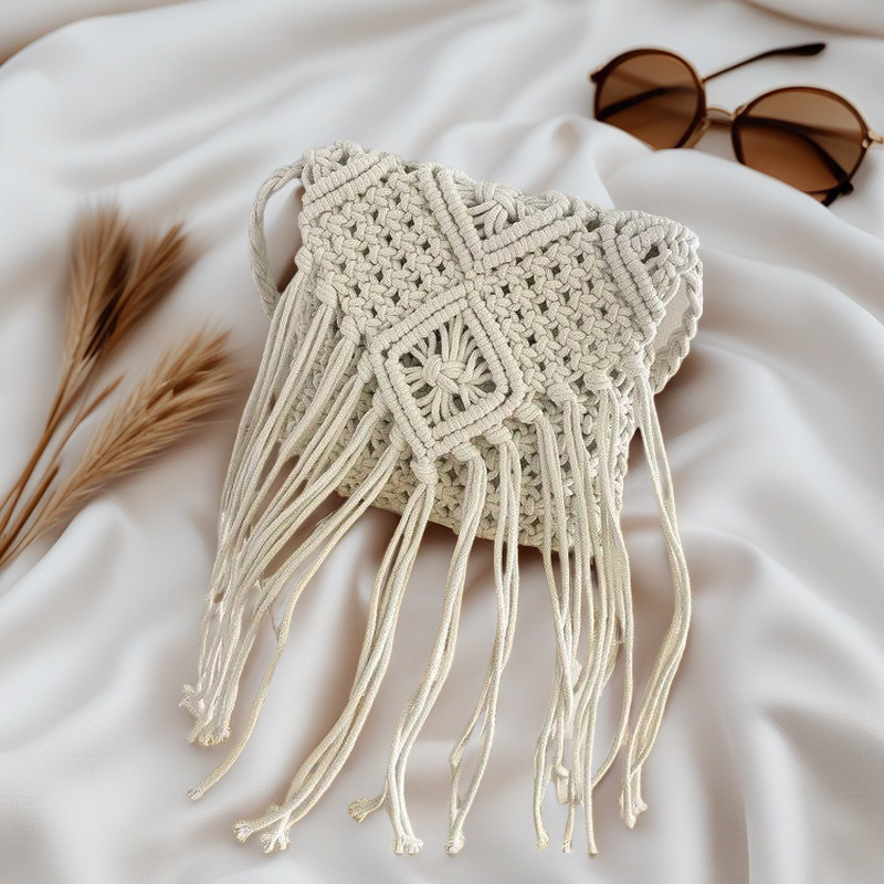 코튼 로프 태슬 백 미터