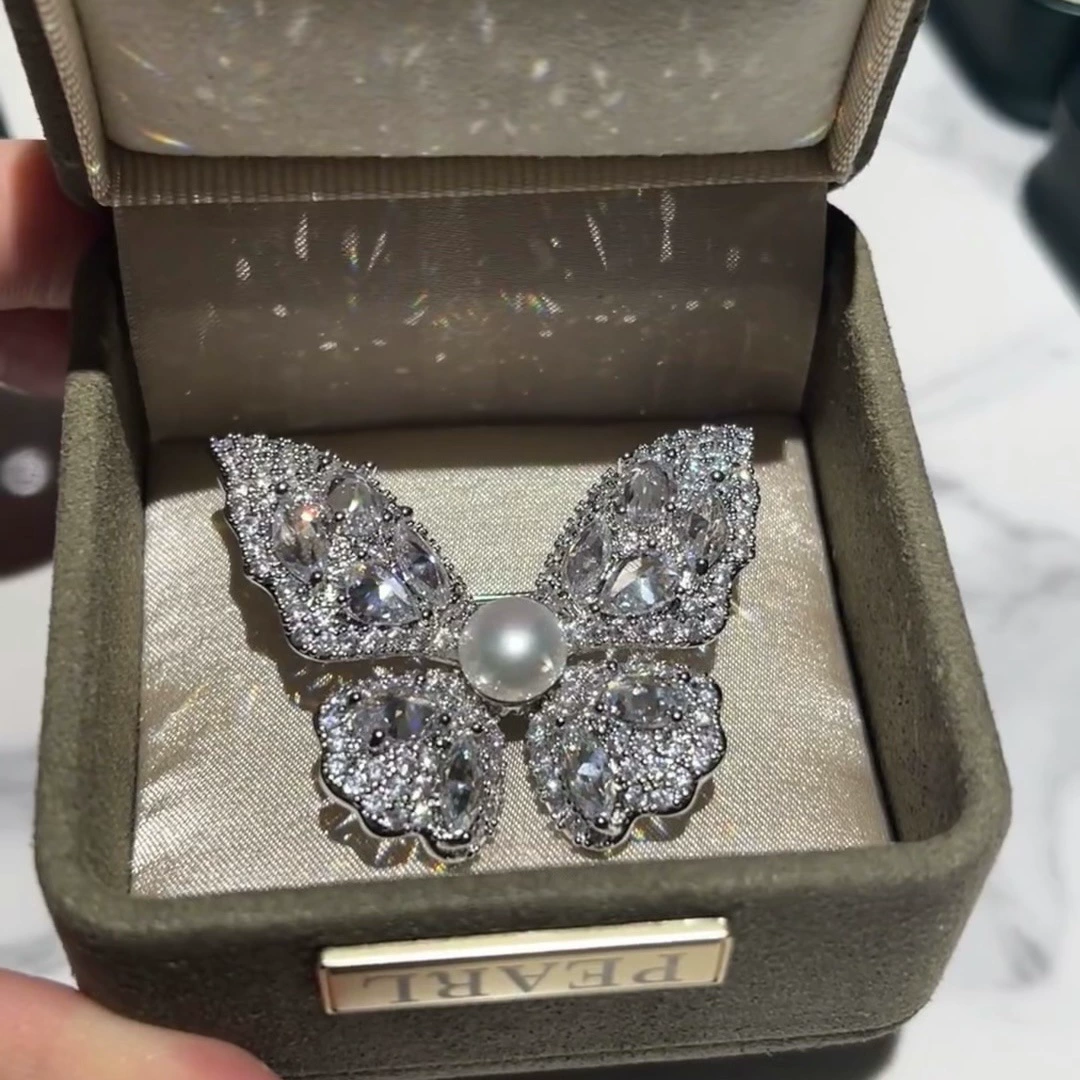 Zhuji натуральная пресноводная жемчужная брошь бабочка брошь брошь