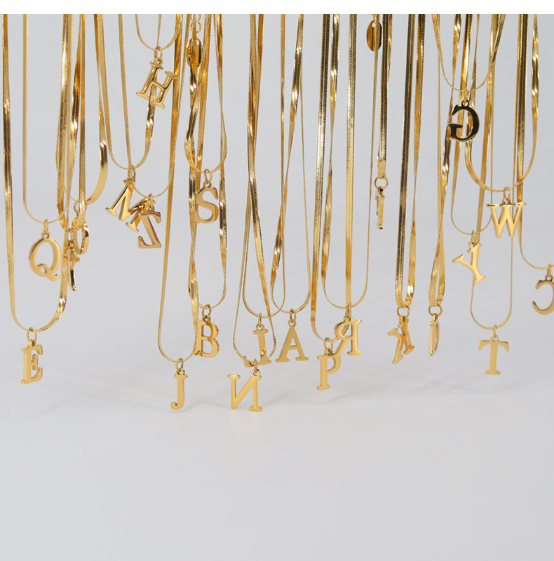 Fashion Letter Titanium Steel Plating Pendant Necklace 1 Piece