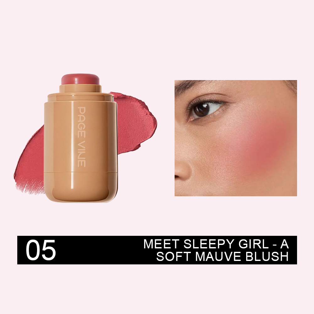 Transfronterizos de venta caliente maquillaje de bolsillo blush natural desnudo maquillaje brillante mate labios mejillas de doble uso reparador de color rohmín barra de agua