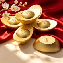 黄铜元宝转转摆件可转动招财进宝家居玄关聚宝盆装饰送礼礼品铜钱