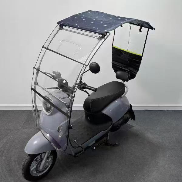 Nuevo parabrisas plegable auto-retráctil coche eléctrico ensanchado dosel sombrilla coche de batería protección solar a prueba de viento a prueba de lluvia