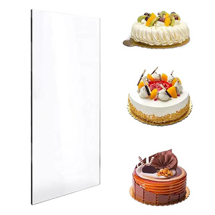 Amazon hot sale transparent acrylic cake scraper cream smoothing scraper DIY baking tools