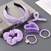 Changchun Blue flowers Purple Hairdressing Sweet Hairpin Hair hoop girl Card issuance Jewelry Clip Head hoop Headdress