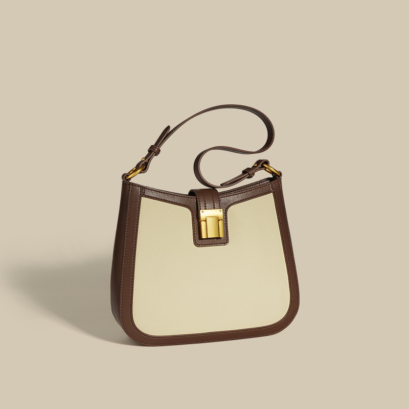 Luxury New Fashion Underarm Bag For Women, Top Grain Cowhide Crossbody Bag, French Niche Design Shoulder Bag - Thumbnail 2