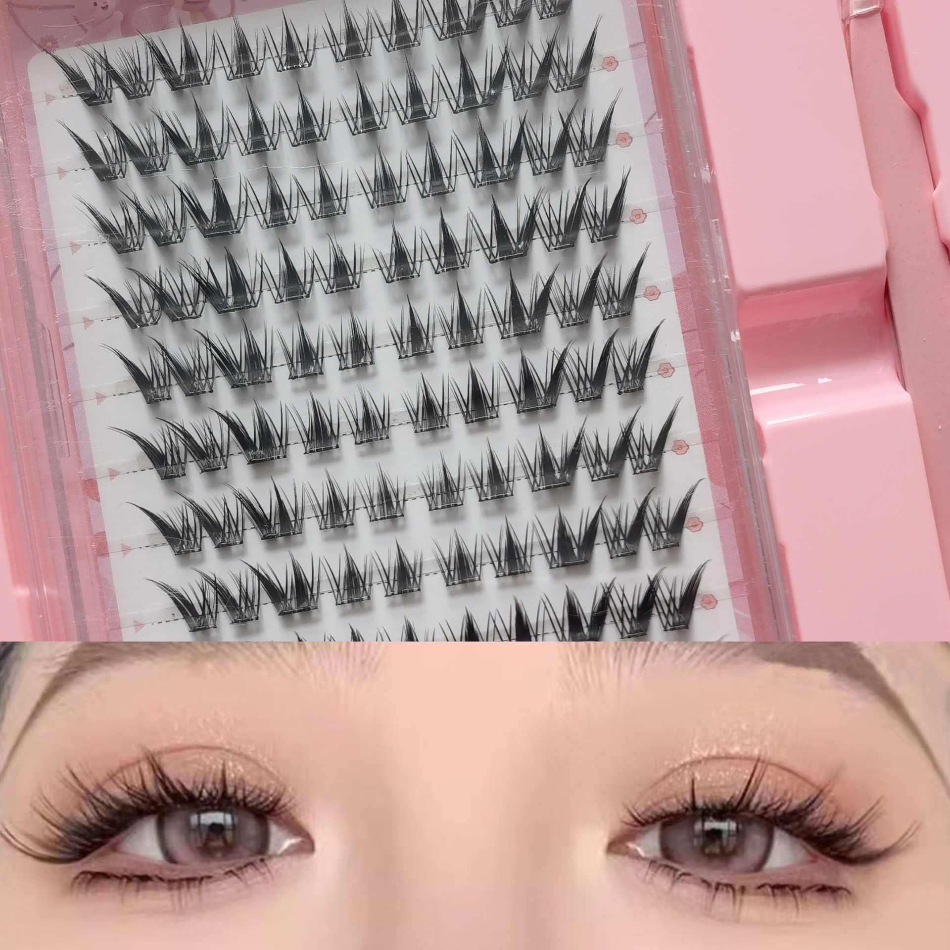 Conjunto sin pegamento rosa 10 filas de MJTZ 022