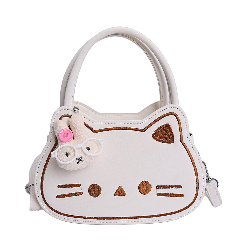 Diseño de nicho de dibujos animados pequeño bolso cuadrado adorable gato leche Hoh Hoh bolso de niña de moda de viaje de hombro mochila image 16