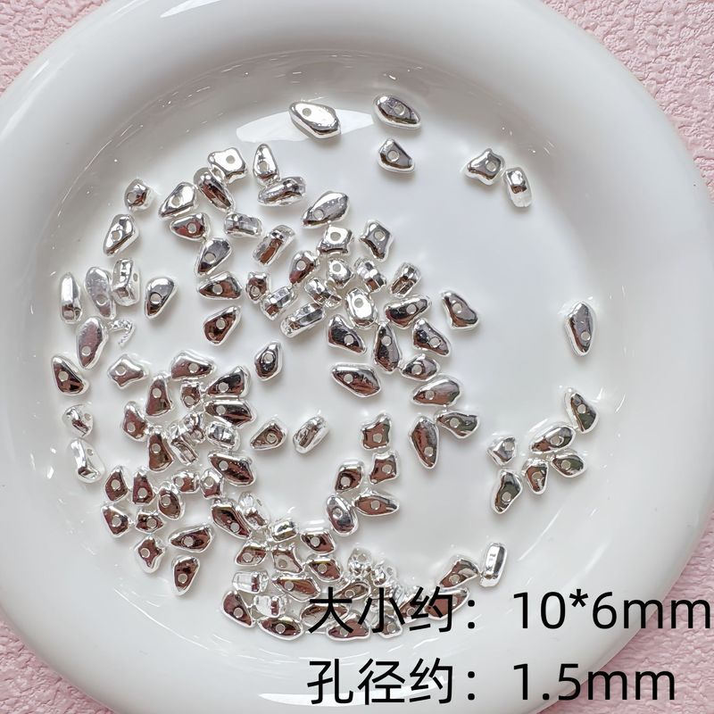 シルバー多用途ベーシック色保持合金ラブリボンスルーホールビーズ diy ブレスレットネックレスジュエリーアクセサリー|undefined