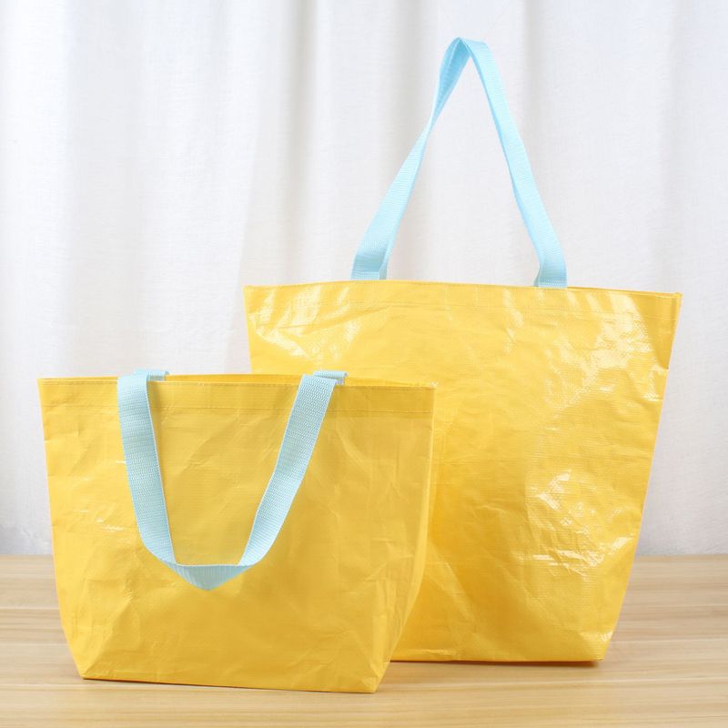 夏の新鮮なスポットブランクポータブル衣類バッグ印刷可能なロゴ広告ギフトプラスチック織りショッピングバッグ|undefined