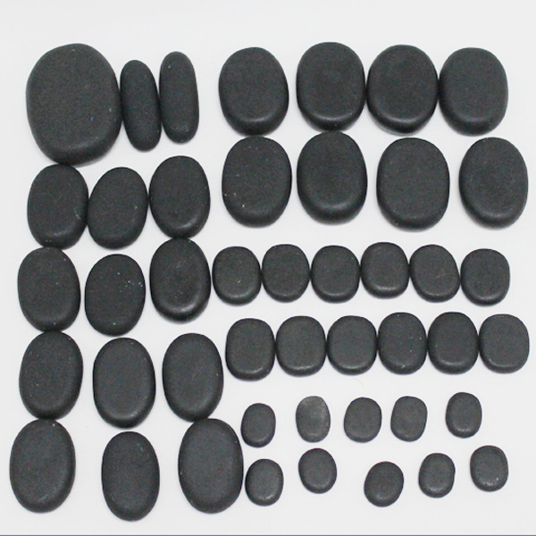 亚马逊大量供应高抛光砭石艾灸石spa能量石背部热敷按摩石