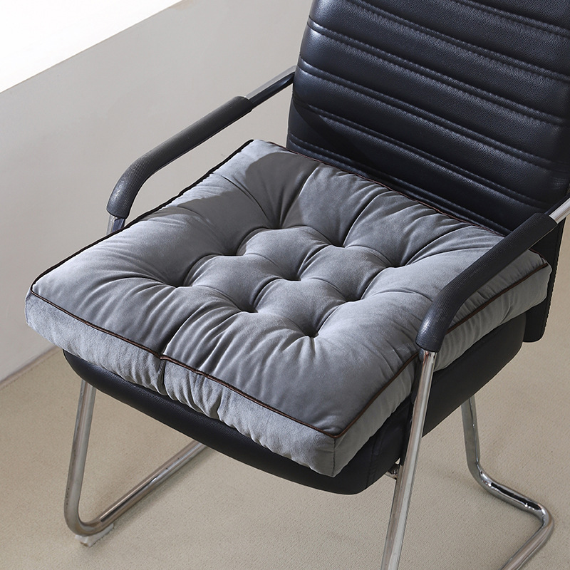 Color sólido transfronterizo engrosado cojín cuadrado cojín de asiento doméstico cojín de oficina cojín de invierno al por mayor