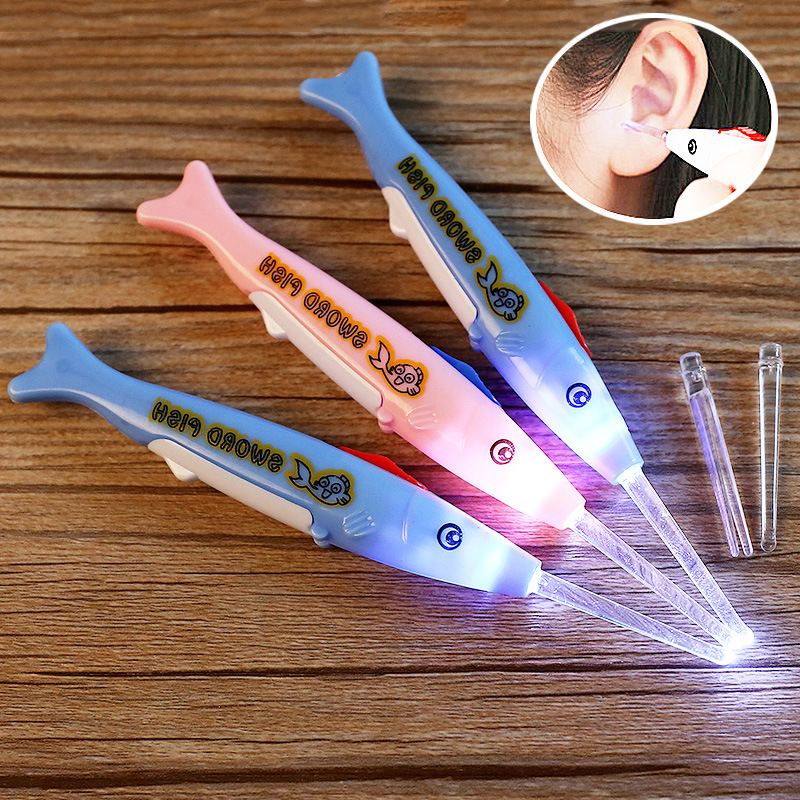 Cartoon removable hygienic glowing ear picking for children and…