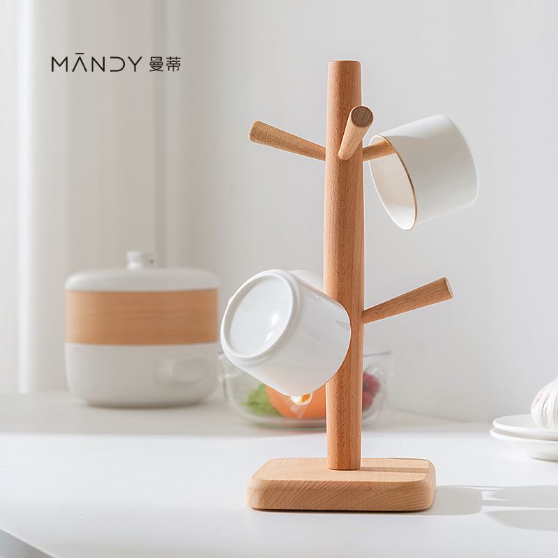 woodiness Shelf household Water cup teacup pylons Drain shelf kitchen a living room multi-function Stratified Storage rack wholesale