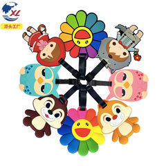 Creative travel boarding pass luggage tag hanging PVC soft rubber luggage tag cute cartoon tag pendant