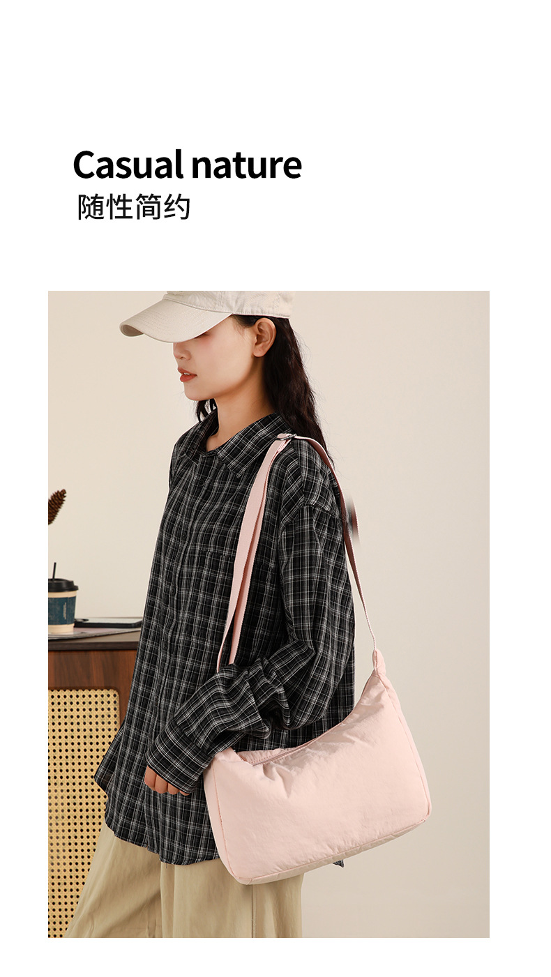 Cross-border fashion casual women's bag, simple and versatile single-shoulder bag, travel and commuting, large capacity, versatile and trendy crossbody bag for women undefined