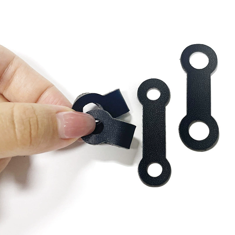 Производители поставляют искусственную кожу микрофибры два отверстия кожаная пряжка мобильный телефон ремешок аксессуары пряжка черный Pu веревка пряжка