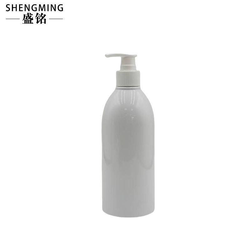 300ML500ML ホワイトローションボトルシャワージェル空ボトル PET ボディローションボトルプレスシャンプーボトル|undefined