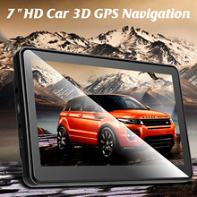 7英寸GPS汽车导航仪 2.5玻璃曲屏触摸跨境外贸热销款可当平板式用
