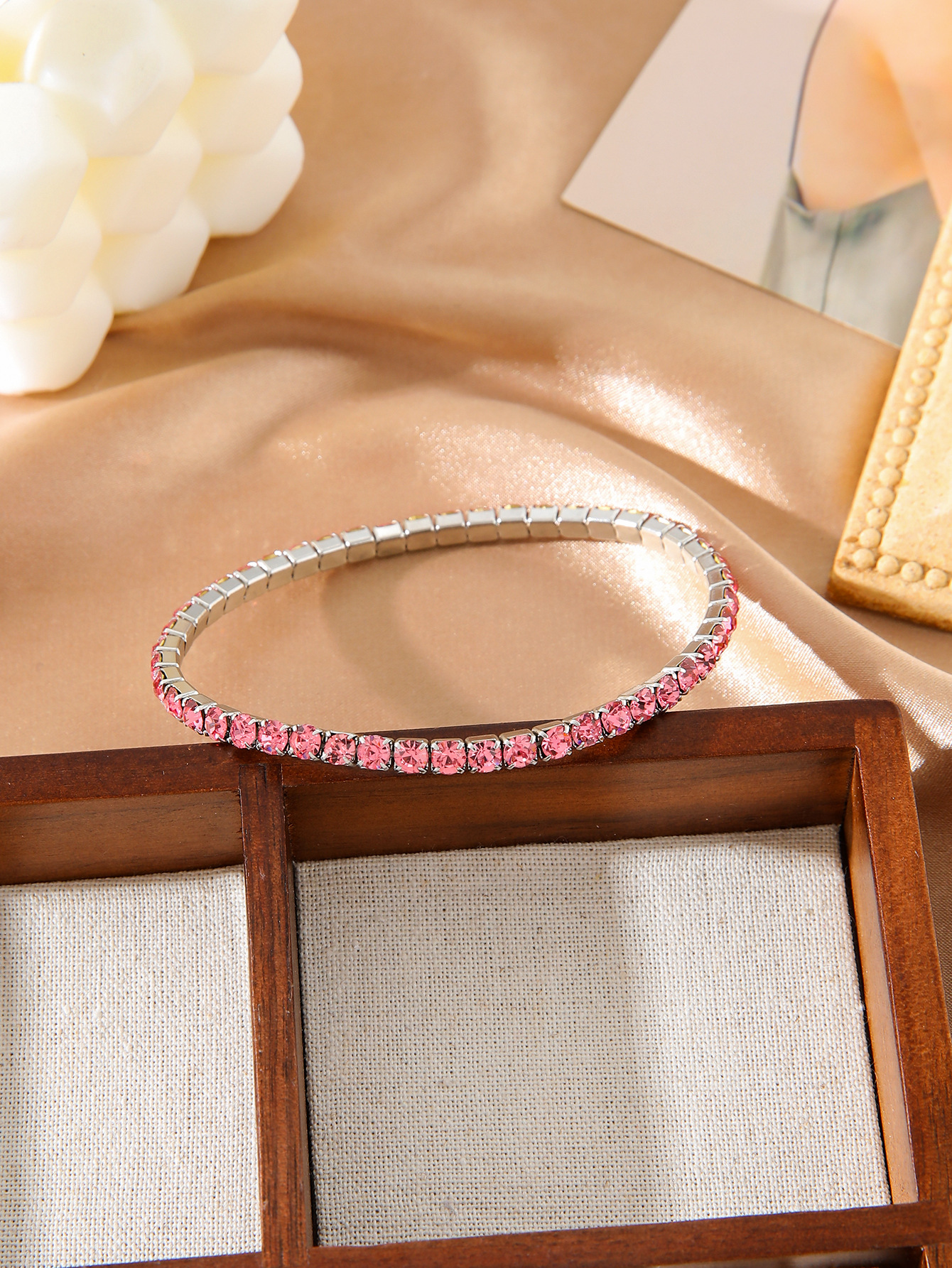 All Seasons Season Simple Style Geometric 304 Stainless Steel Zircon Tennis Chain Bracelets In Bulk