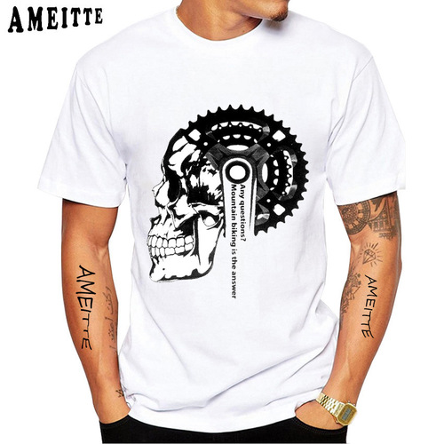 Amazon Wish Cross-border Europe and America Fun Print Pattern Crew Neck Short Sleeve T-Shirt for Men - Independent Store AliExpress