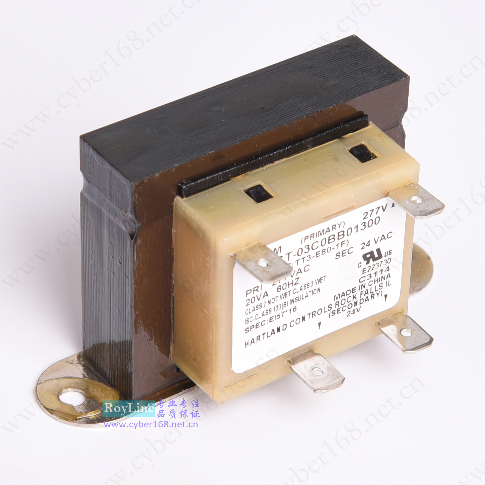 20VA 277V转24V UL CUL Hartland Controls 美式窗机用隔离变压器