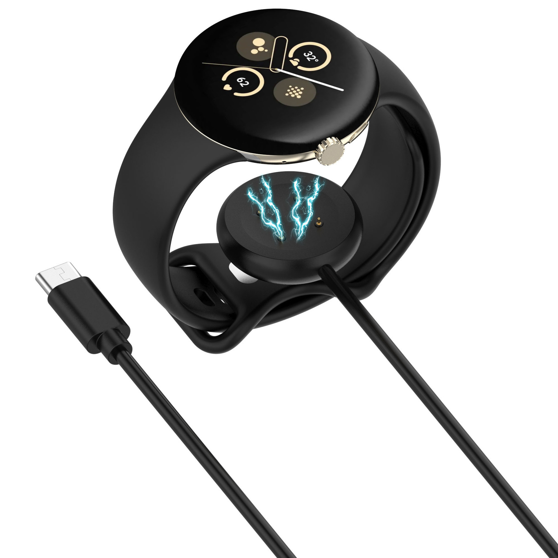 Google Watch charger, Google Pixel Watch2, Watch3 magnetic charging cable undefined