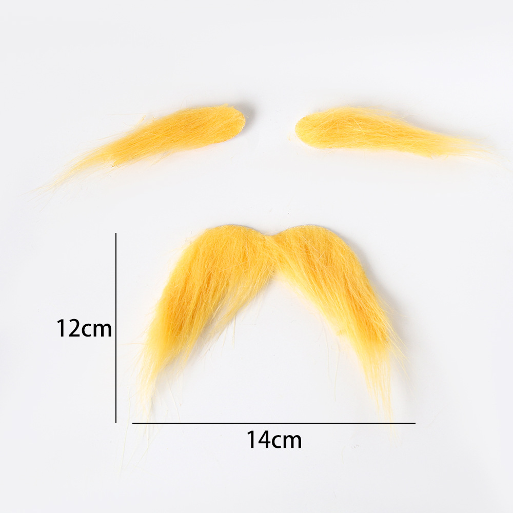 Conjunto de 3 piezas de barba pequeña de cejas naranjas