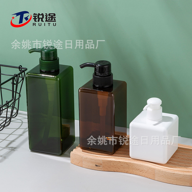 厂家现货150ml 450ml PETG四方乳液瓶洗发水分装瓶沐浴露瓶分装瓶