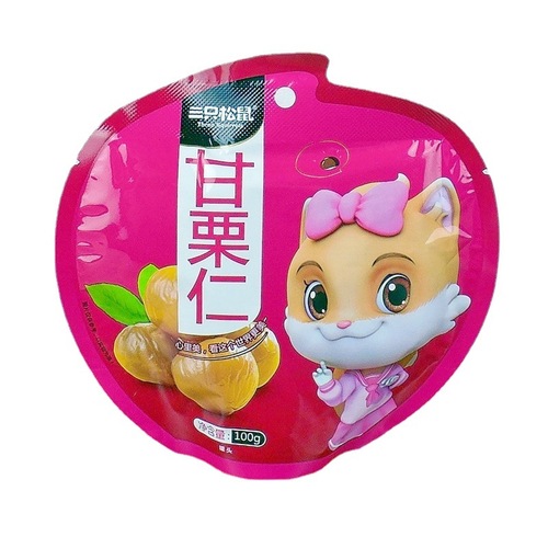 Three Squirrels Sweet Chestnut Kernel 100g Ready-to-Eat Room Temperature Chestnut Kernel Packaging Chestnut Kernel Food Snack Wholesale Distribution