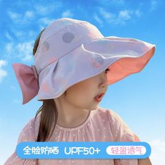 子供の日よけの帽子の女の子の新型の夏の涼しい帽子の王女は紫外線の薄い金のかわいい赤ちゃんの日よけの日の帽子を防ぎます。
