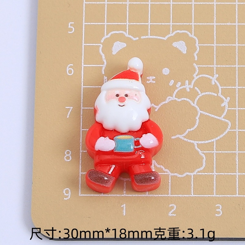 欢乐圣诞节卡通手工diy饰品配件奶油胶树脂小配件洞洞鞋扣材料包|undefined